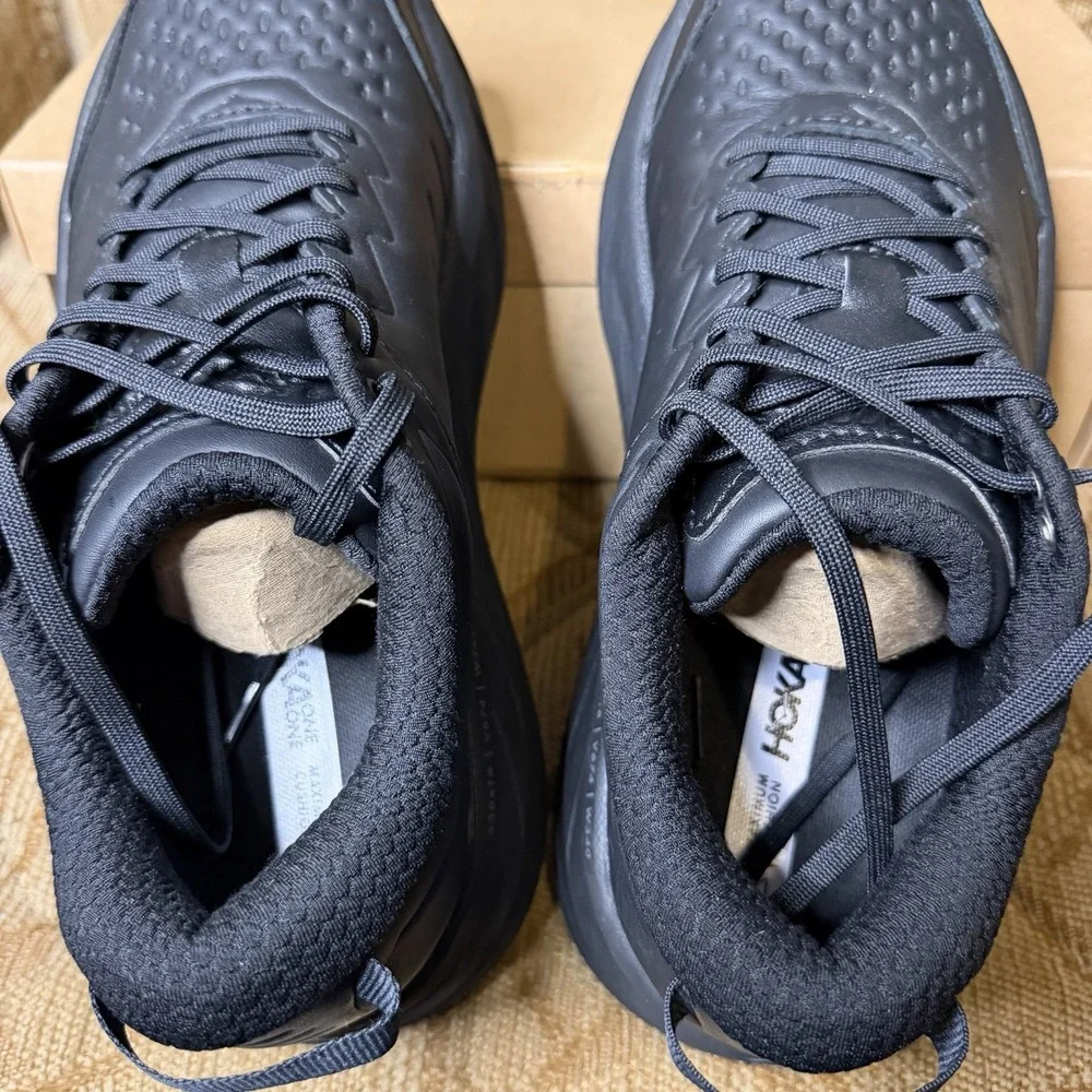 Hoka Bondi SR Black 1110521 BBLC Women's Size 10 Black Slip Resistant Shoes